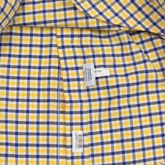 Polo Ralph Lauren Yellow Blue Plaid Oxford Button Down Shirt Size Small - Picture 9 of 10